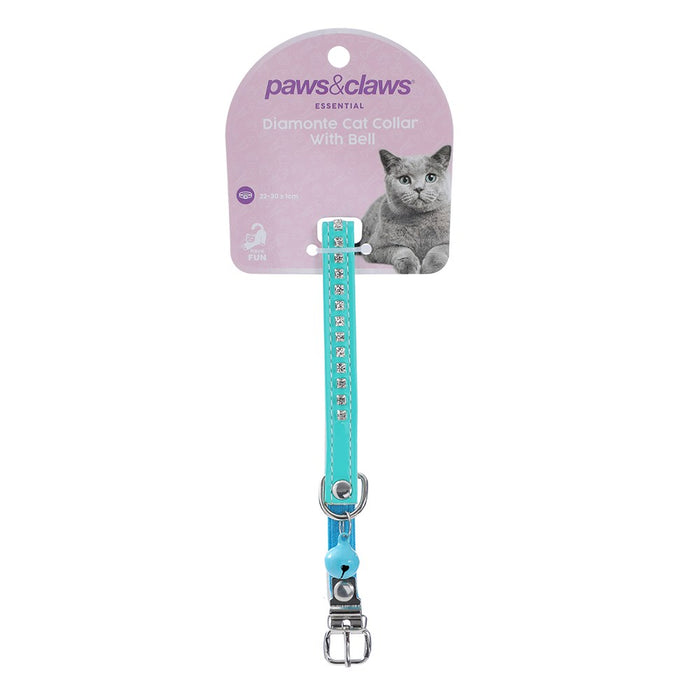 Paws & Claws DIAMONTE CAT COLLAR W/ BELL 22-30X1CM COLS
