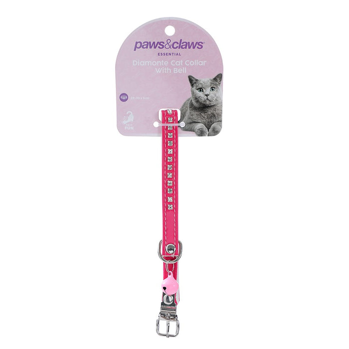 Paws & Claws DIAMONTE CAT COLLAR W/ BELL 22-30X1CM COLS