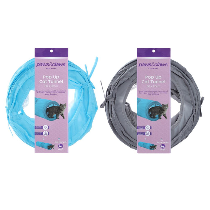 Paws & Claws COLLAPSIBLE CAT TUNNEL 86X26.5CM