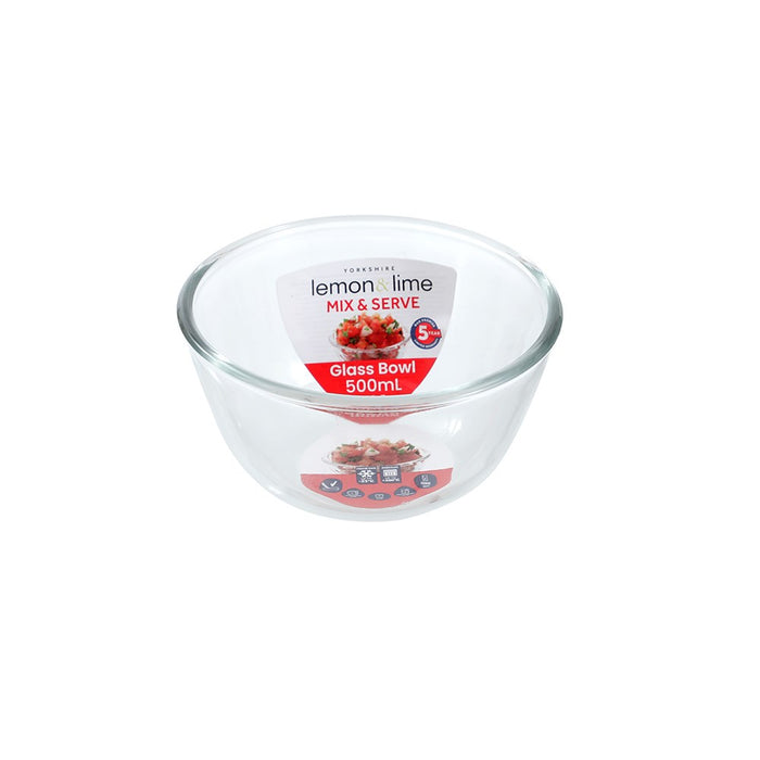 Lemon & Lime YORKSHIRE GLASS MIXING BOWL 500ML 13X13X7CM