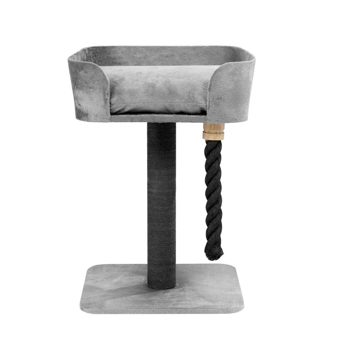 Paws & Claws CATSBY FITZROY SCRATCHING POST 40X40X60CM SILVER + GREY SISAL