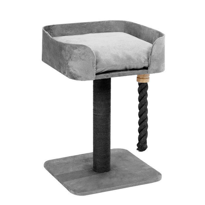 Paws & Claws CATSBY FITZROY SCRATCHING POST 40X40X60CM SILVER + GREY SISAL