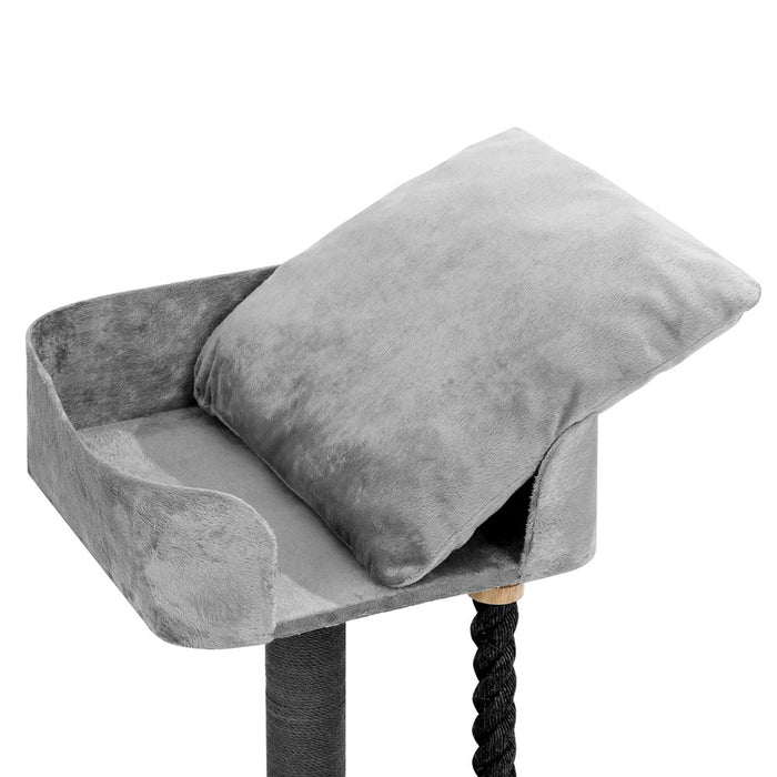 Paws & Claws CATSBY FITZROY SCRATCHING POST 40X40X60CM SILVER + GREY SISAL