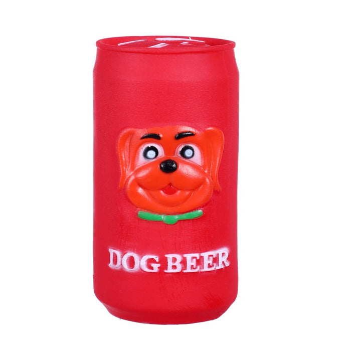 Paws & Claws BEER CAN VINYL PET TOY 11CM COLOURS