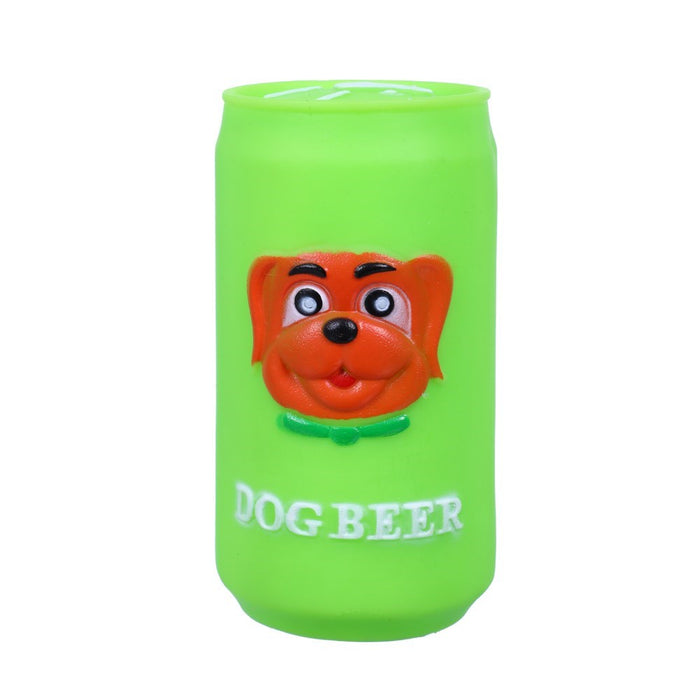 Paws & Claws BEER CAN VINYL PET TOY 11CM COLOURS