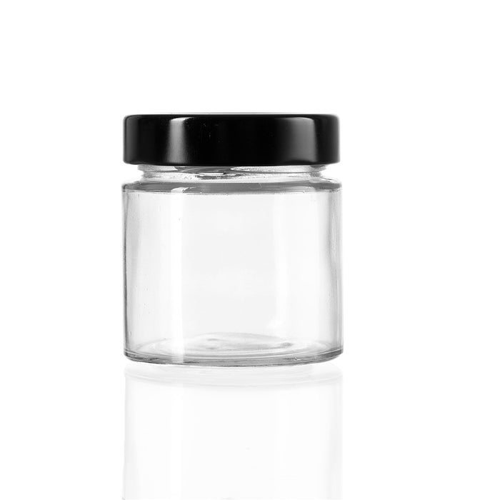 Lemon & Lime SOHO GLASS PRESERVE JAR 125ML 4PK WITH BLACK LID