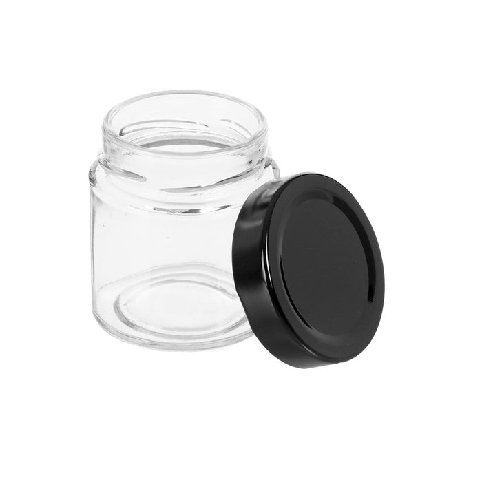 Lemon & Lime SOHO GLASS PRESERVE JAR 125ML 4PK WITH BLACK LID