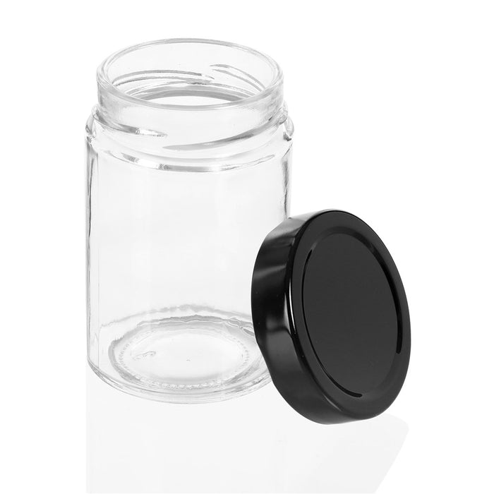 Lemon & Lime SOHO GLASS PRESERVE JAR 260ML 3PK WITH BLACK LID