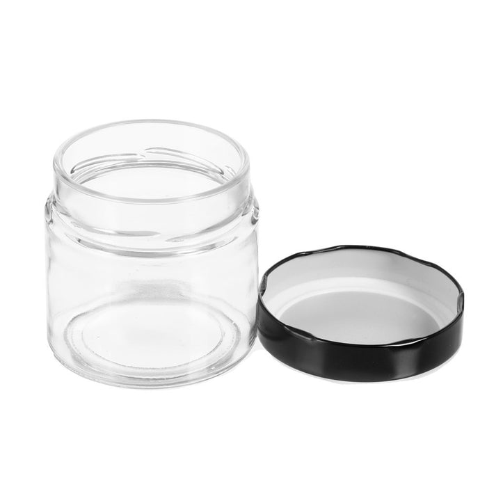 Lemon & Lime SOHO GLASS PRESERVE JAR 360ML WITH BLACK LID