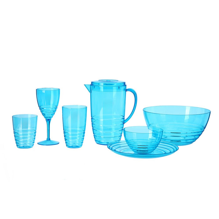 Lemon & Lime WAVE DECO WINE GOBLET 400ML