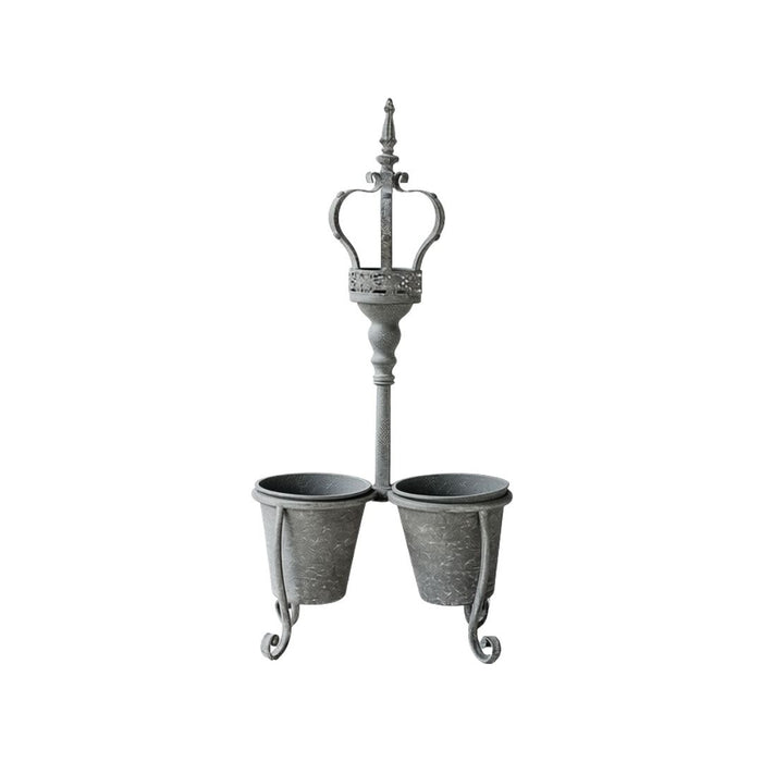 2 set Regal Crown Twin Planter Stand
