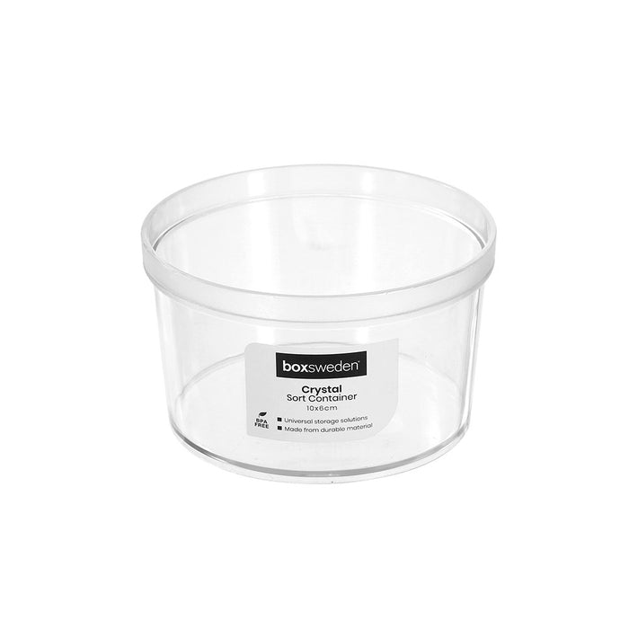 Boxsweden Crystal Sort Container Round 10X6Cm