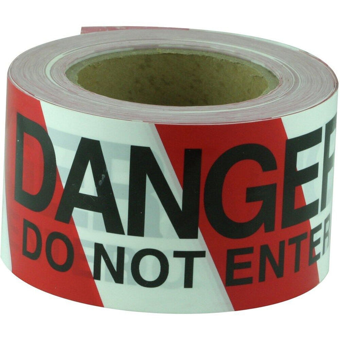 maxisafe (brd714) danger do not enter red/white tape 100m x 75mm