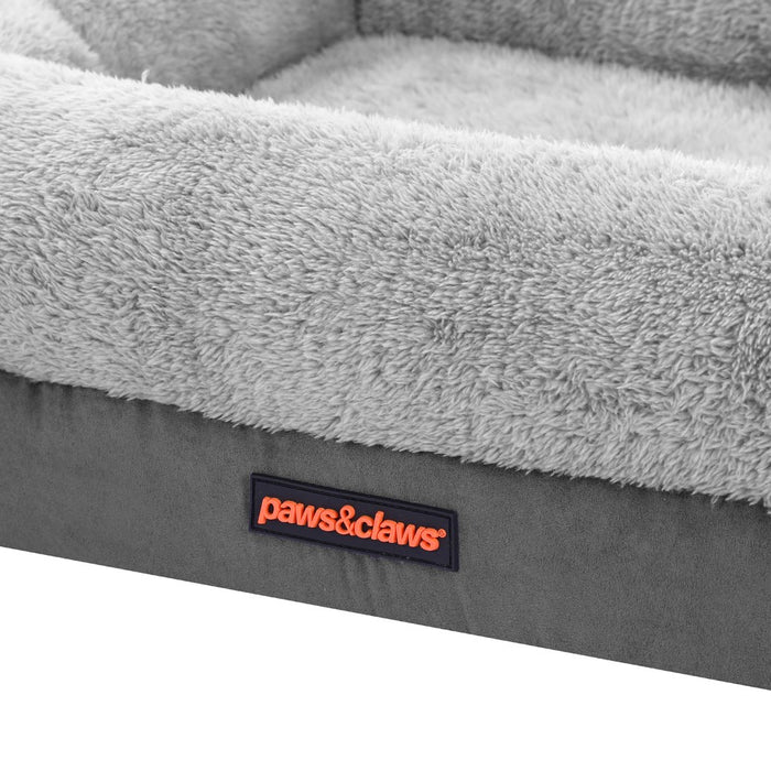 Paws & Claws WINSTON ORTHOPEDIC FOAM WALLED BED MED 70X50X17CM GREY