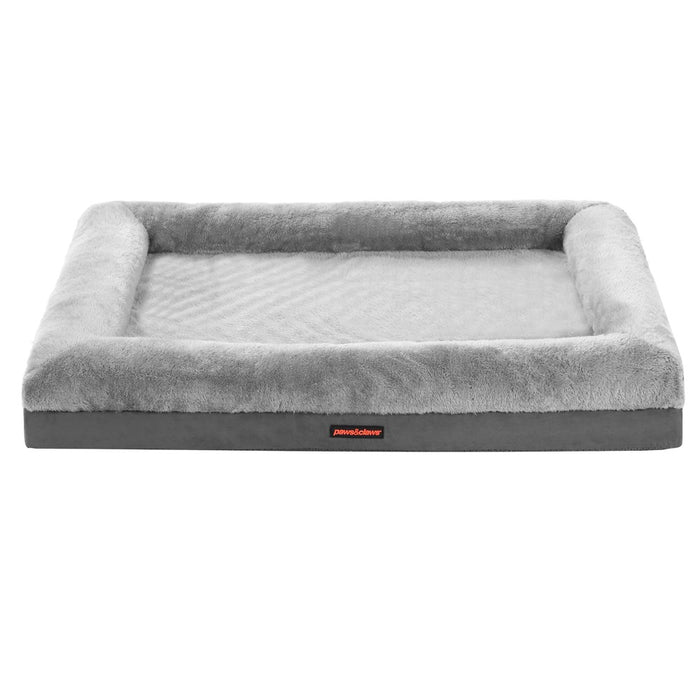 Paws & Claws WINSTON ORTHOPEDIC FOAM WALLED BED LGE 103X76X17CM GREY