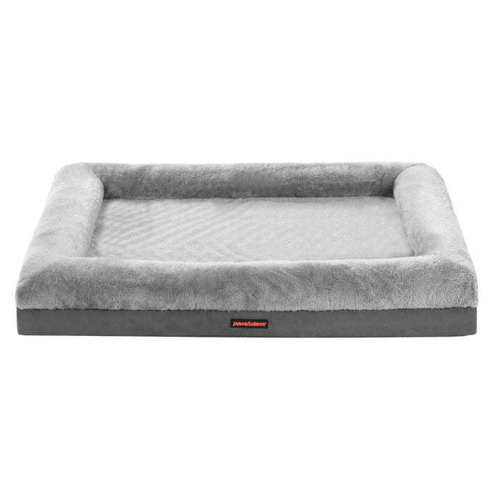 Paws & Claws WINSTON ORTHOPEDIC FOAM WALLED BED LGE 103X76X17CM GREY
