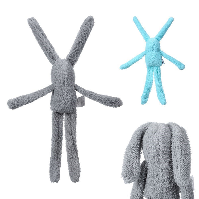Paws & Claws PLUSH RABBIT RAG DOLL PET TOY 55CM BLUE & GREY
