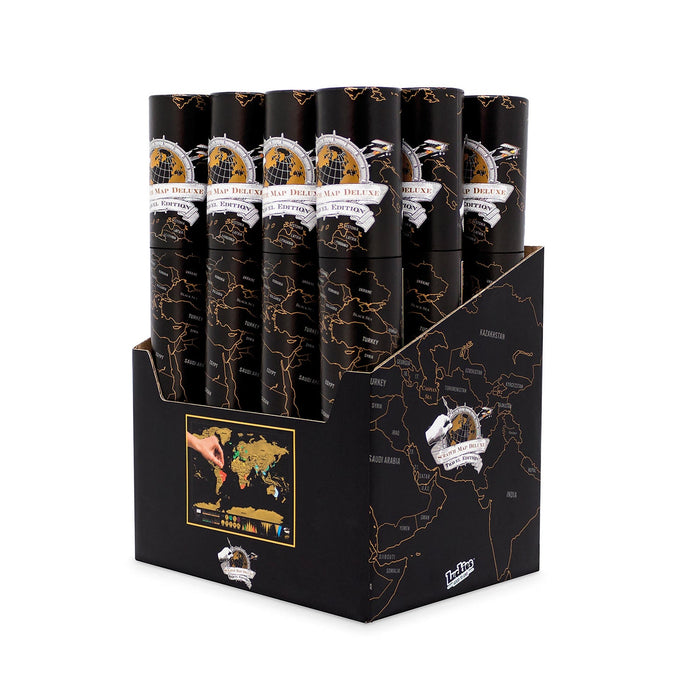Luckies Scratch Map Deluxe Travel Edition Black