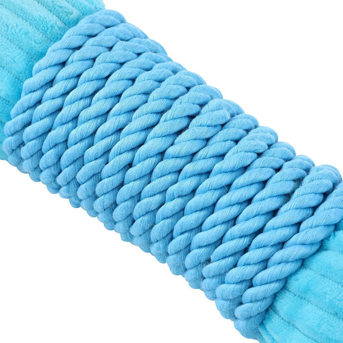 Paws & Claws ROPED-UP PLUSH BONE AQUA 30X14CM