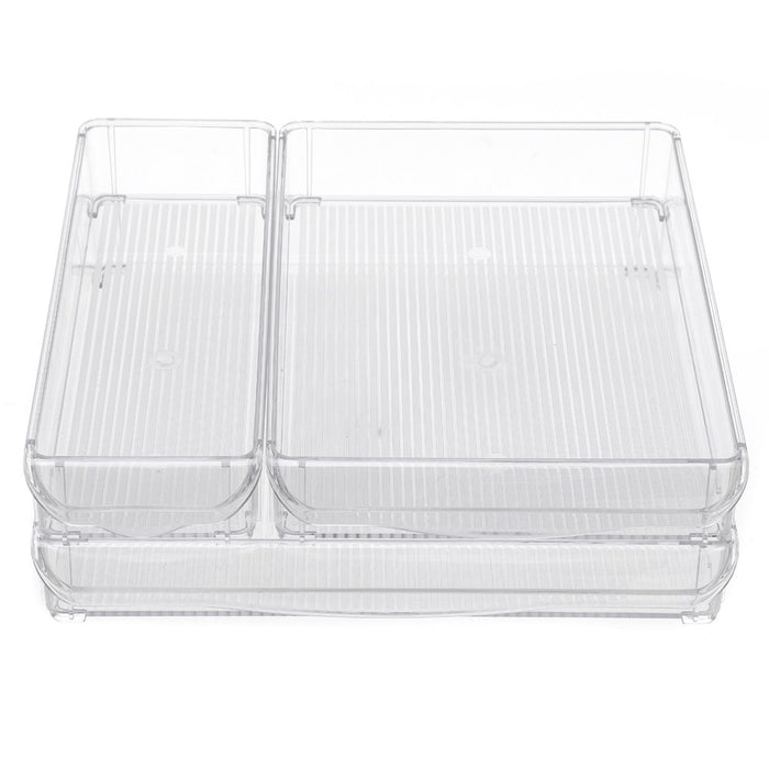 Boxsweden Crystal Storage Tray Set 3Pc 30X30X10Cm
