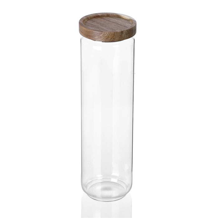 Lemon & Lime WOODEND GLASS CANISTER 1.65L 9X9X30CM