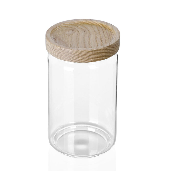 Lemon & Lime WOODEND BEACH GLASS CANISTER 750ML 9X9X15CM