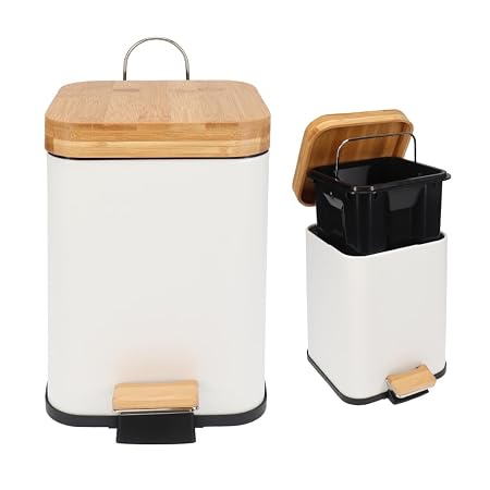 Eco Basics Rubbish Bin Square 3L - White