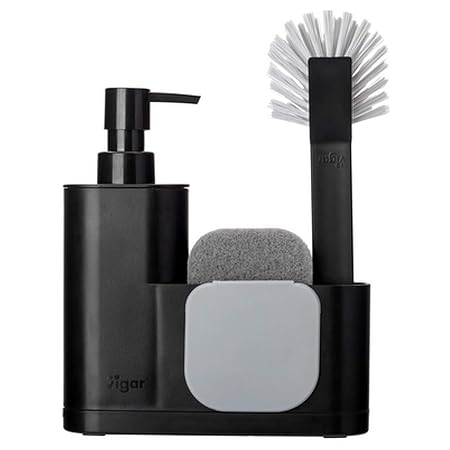 Reng? Black Monobloc 4 pc Sink Caddy Set
