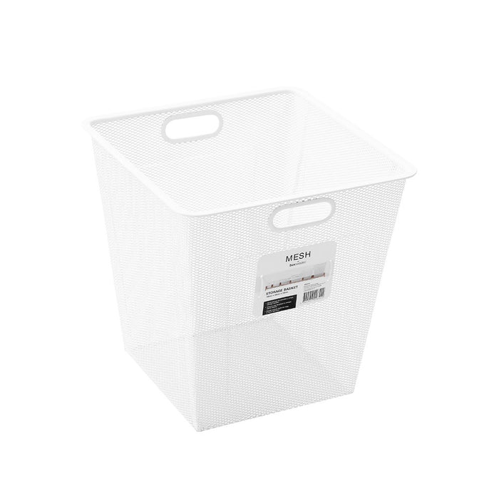 Boxsweden Mesh Storage Basket 33X33X33Cm White