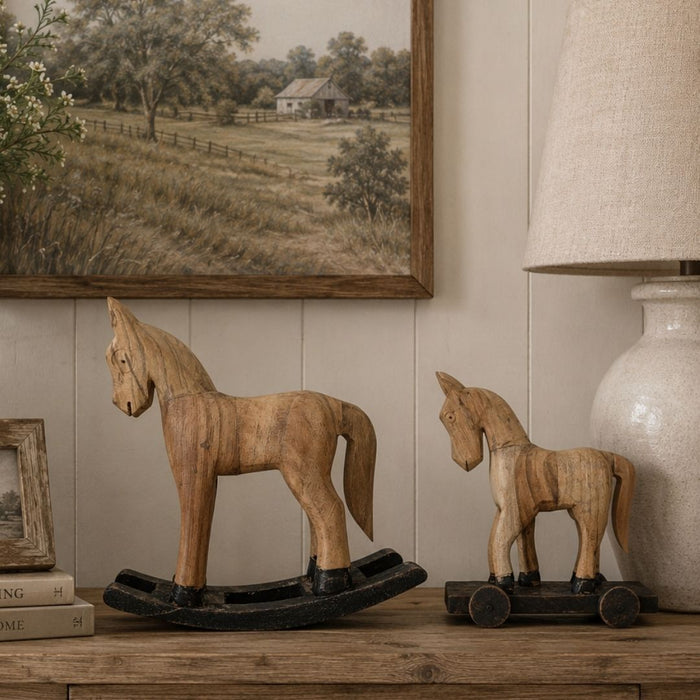 2 set Filly Horse on Wheels