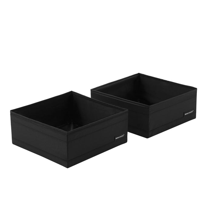 Boxsweden Kloset Storage Cube Square 2Pk 28X28X13Cm Black