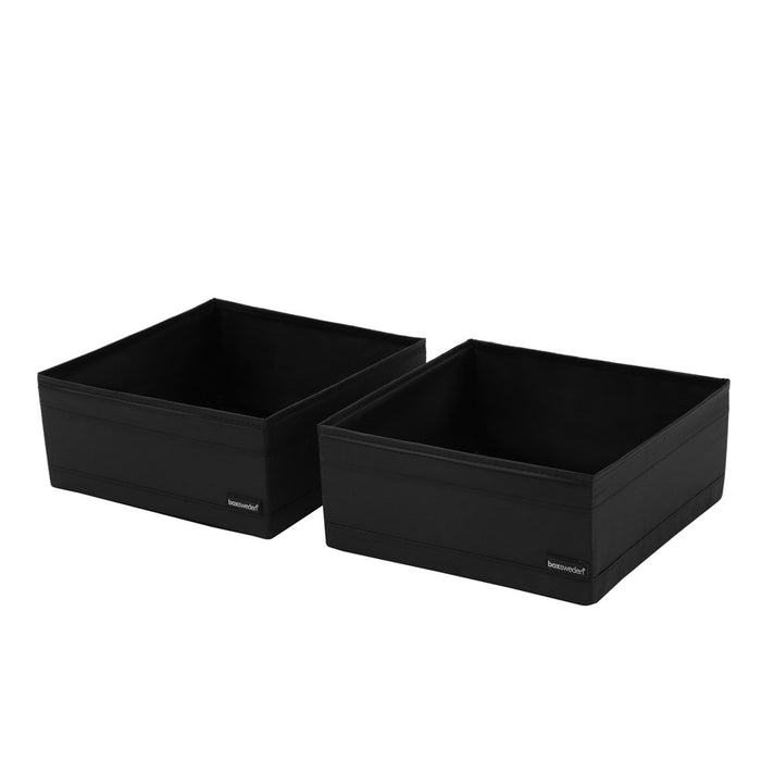 Boxsweden Kloset Storage Cube Square 2Pk 28X28X13Cm Black