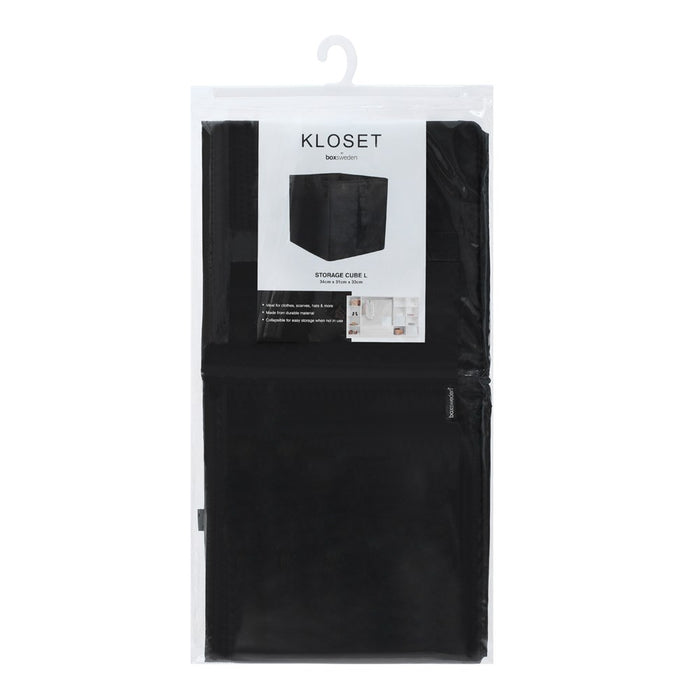 Boxsweden Kloset Storage Cube Lge 34X31X33Cm Black