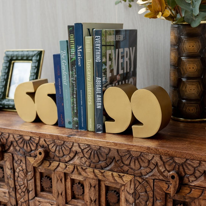 2 set Quote Mark Book Ends