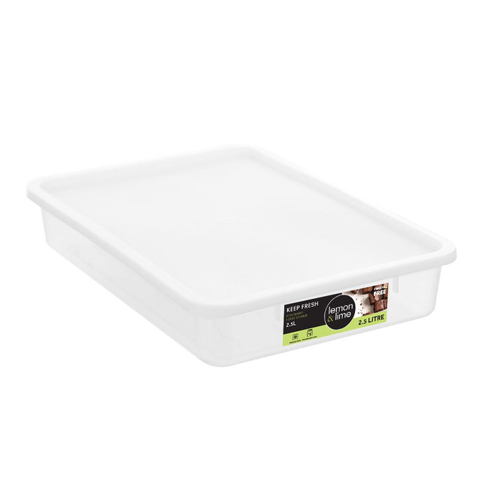 Lemon & Lime KEEP FRESH STACKABLE FOOD STORER 2.5L 30.5X21.5X5.5CM