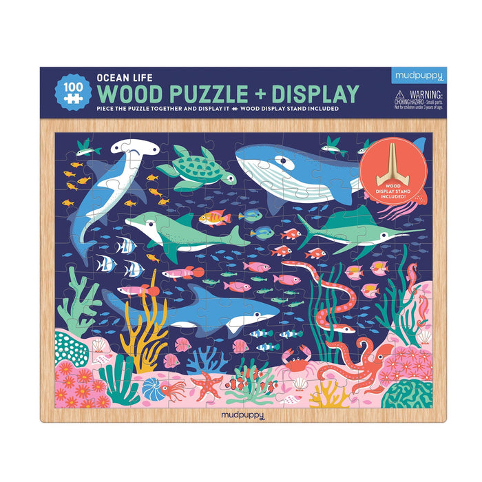 NSIMG-SHA256:ee10fc24d76ee3baa494b4c510f7c18c2f46c7316fea9f467e9e49d2f46fc8e9 · Isalbi Mudpuppy Ocean Life Wood Puzzle + Display - 100pc Multi-Coloured