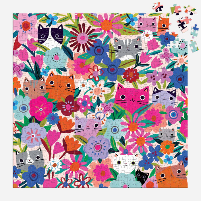 NSIMG-SHA256:84043a77732c6694a06d36b465f790188abbe6cac13f58af333ce59ed7a47ca3 · Isalbi Mudpuppy Blooming Cats Family Puzzle - 500pcs Multi-Coloured