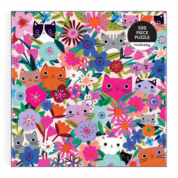 NSIMG-SHA256:4ab844eb4e637e1b6d3cce2cf783cd4940d48af190ea4eaf5f47b5226c8d223c · Isalbi Mudpuppy Blooming Cats Family Puzzle - 500pcs Multi-Coloured