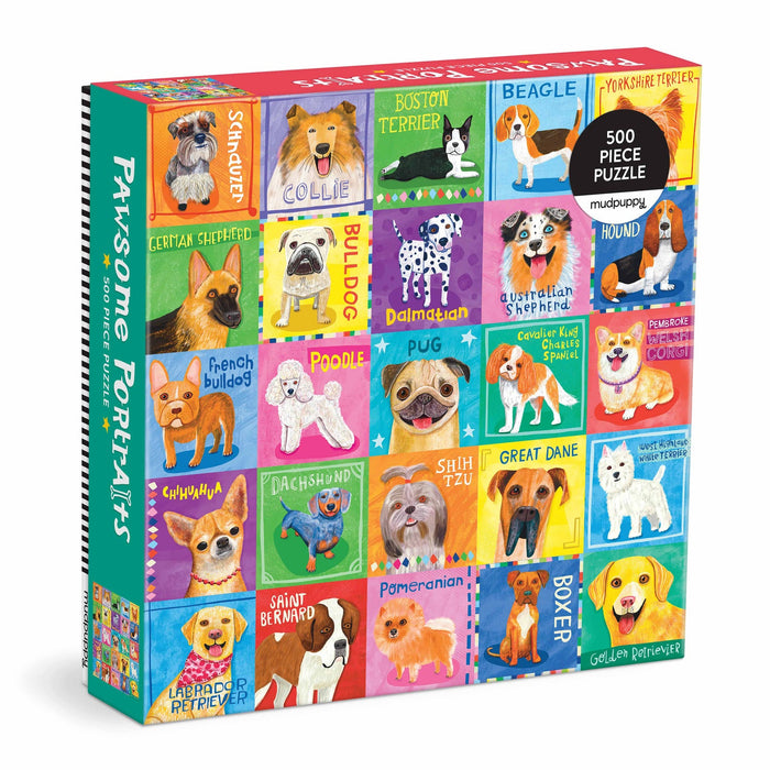 NSIMG-SHA256:4d531c38b0c6d30a9aa40f8cec102bb3d3d21f5f03d7dec95f10be7deed3c0de · Isalbi Mudpuppy Pawsome Portraits Family Puzzle - 500pcs Multi-Coloured
