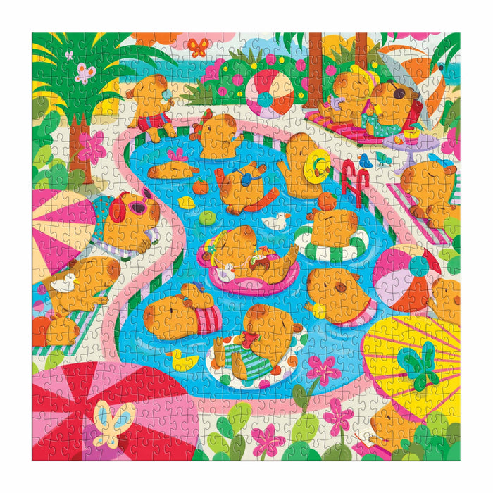 NSIMG-SHA256:caa5474c30e84f8cf522e752060f20b7a42ad843af83f2a5e591faddbdbdc8af · Isalbi Mudpuppy Capybara Pool Day Family Puzzle - 500pcs Multi-Coloured