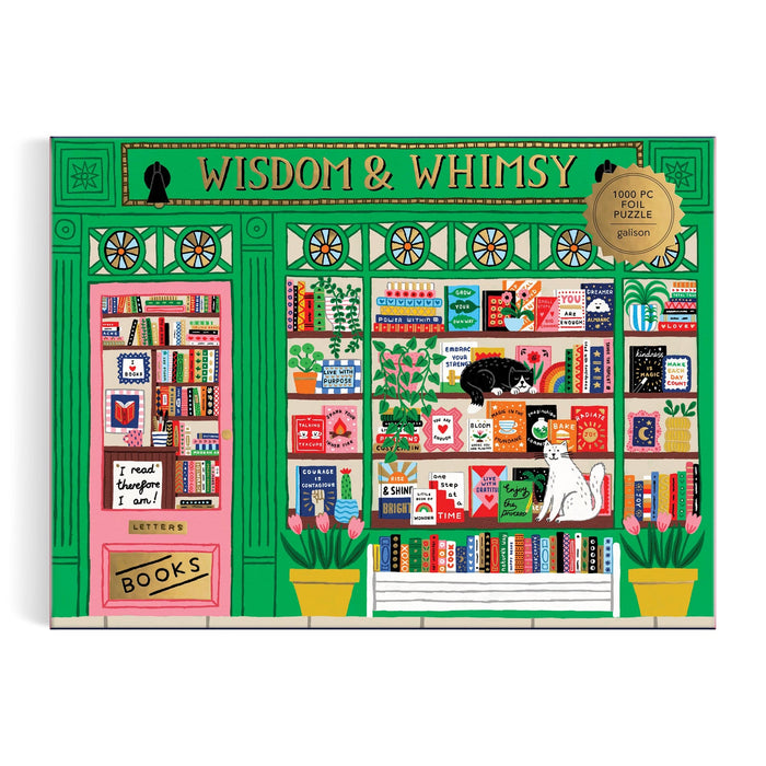 NSIMG-SHA256:0239f580db288a2506c2764e9498b40d77fa931df42b6fcce594bfbd6dc5fab6 · Isalbi Galison Wisdom and Whimsy Bookshop Foil Puzzle - 1000pc Multi-Coloured