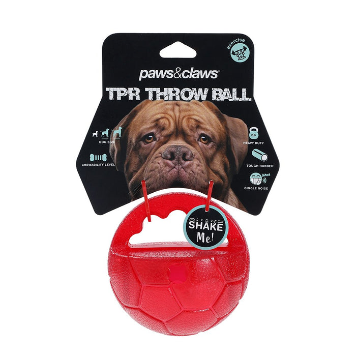 Paws & Claws TPR GIGGLE THROW BALL 10CM