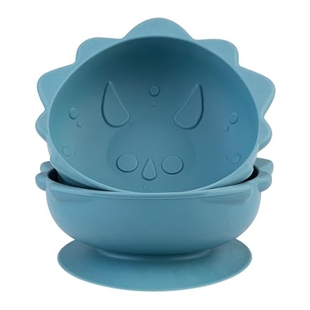 SILICONE SUCTION BOWLS 2 PK DINOSAUR