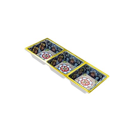 Three Section Tray - Yellow
