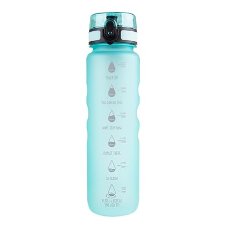 SPORTS BOTTLE MOTIVATIONAL 1L AQUA MARINE