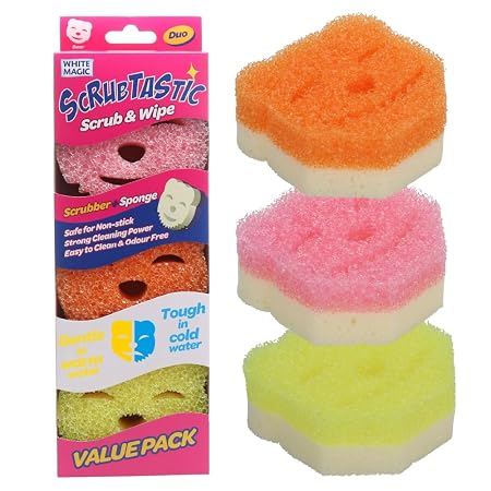 Scrubtastic Scrub & Wipe Sponge Duo 3 Pack