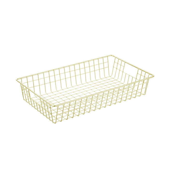Boxsweden Wire Gold Storage Basket 40X23.5X7.5Cm