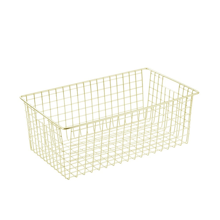 Boxsweden Wire Gold Storage Basket 40X23.5X15Cm