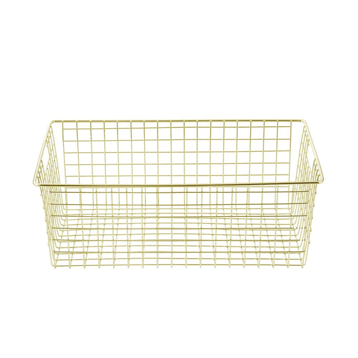 Boxsweden Wire Gold Storage Basket 40X23.5X15Cm