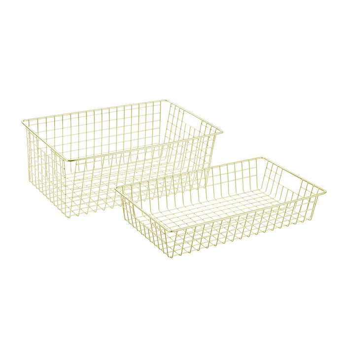 Boxsweden Wire Gold Storage Basket 40X23.5X15Cm